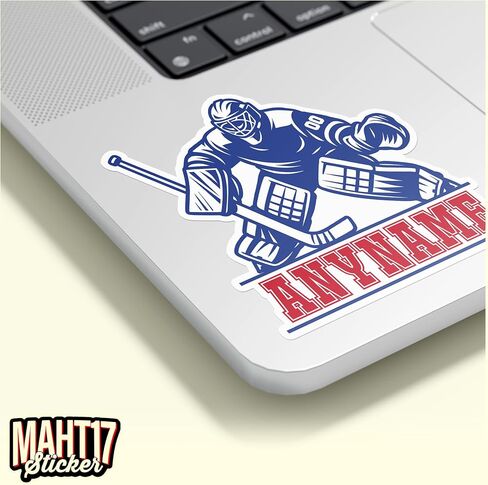 Custom Hockey Player Sticker Personalized Team Sport with Name Number Team Spirit Waterproof Die-Cut Vinyl Stickers for Water Bottle Laptop Hard Hat Kindle Sticker Decal Decor Gifts in Kuwait