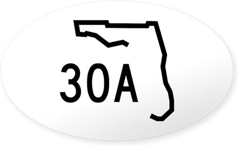 CafePress 30A Florida Coast Oval Car Bumper Sticker in Kuwait