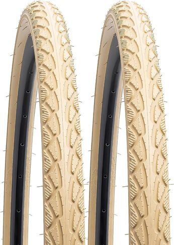 YUNSCM 2-PCS 700C Bike Tires 700x38C 40-622 Color Tires Compatible with 700x36C 700 x 38C 700x40C Bike Bicycle Tires -Beige (Y-1045) in Saudi Arabia