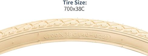 YUNSCM 2-PCS 700C Bike Tires 700x38C 40-622 Color Tires Compatible with 700x36C 700 x 38C 700x40C Bike Bicycle Tires -Beige (Y-1045) in Saudi Arabia