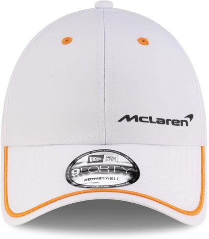 New Era Mens Contrast Piping 9Forty Baseball Hat, Adjustable Cap ~ McLaren F1 White, White, One Size in Saudi Arabia