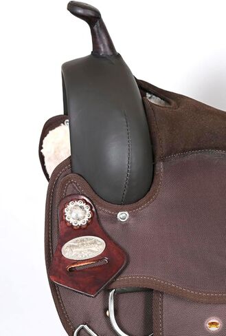 HILASON Flex Tree Western Horse Trail PleasureIn American Leather Saddle Brown | للخيول in Kuwait