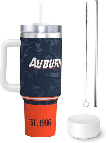 Tumbler 30oz Straight Skinny Portable Handle Car Cups With Anti slip Sleeve Straw Dust Cover,Sports Travel,Stainless Steel Insulated Gifts for Men Women Fans in Saudi Arabia