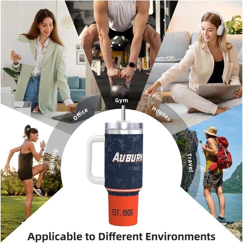 Tumbler 30oz Straight Skinny Portable Handle Car Cups With Anti slip Sleeve Straw Dust Cover,Sports Travel,Stainless Steel Insulated Gifts for Men Women Fans in Saudi Arabia