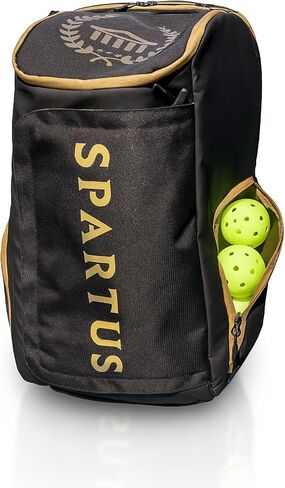 Spartus Pro Tour Pickleball Bag - Large Paddle Backpack Fits 5 Pickle Ball Paddles & Gear - Includes Ventilated Shoe Compartment, Fence Hook, Ball Pockets in Saudi Arabia