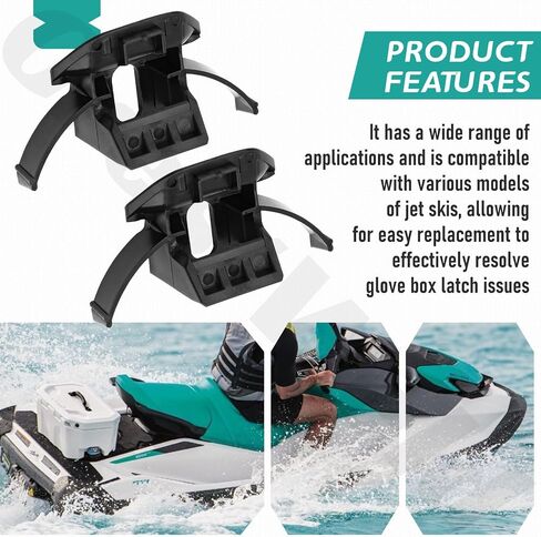 264000133 مزلاج صندوق قفازات Jet Ski - عبوتان، متوافق مع Se-adoo 18-23 Glove Box GTX GTR RXT RXP GTI، سلسلة Fish Wake PRO 230 in Kuwait
