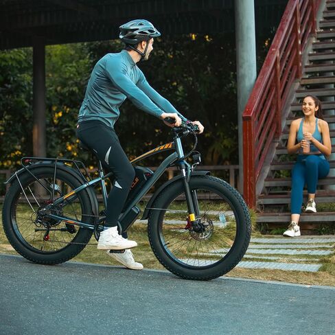 1000W Electric Bike for Adults, 7 Speed Ebike with 26" Fat Tire, Max 30MPH & 50 Miles, 48V 18.2Ah Battery, Hydraulic Disc Brake, All-Terrain Moped Style Ebike for Snow, Mountains, Sand, Road in Saudi Arabia
