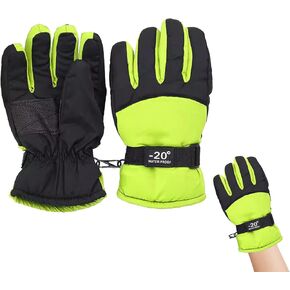 قفازات شتوية للأطفال - قفازات تزلج دافئة مقاومة للماء للأولاد والبنات، قفازات ثلج سميكة للأطفال في الهواء الطلق مع راحة يد مضادة للانزلاق، حزام قابل للتعديل، أساور طويلة للتزلج والتزلج على الجليد والرياضات الشتوية in Kuwait