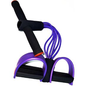 Pedal Resistance Band with Handle, Fitness Resistance Bands for Exercise, 6-Tube Natural Latex Exercise Bands for Full Body Workout, Tummy, Waist, Arm, Leg Slimming, Pilates Exercise Equipment in Saudi Arabia
