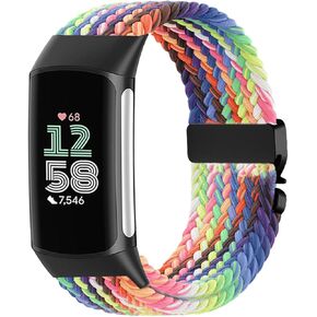 حزام مجدول من النايلون متوافق مع Fitbit Charge 6/5، شريط مطاطي لـ Fitbit Charge 5/6 للنساء والرجال in Kuwait