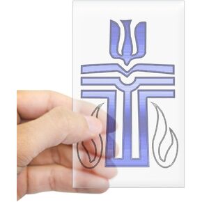 CafePress Presbyterian Cross Rectangle Sticker Rectangle Bumper Sticker Car Decal in Kuwait