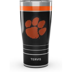 Tervis Traveler Clemson Tigers - Night Game Triple Walled Insulated Tumbler Travel Cup Keeps Drinks Cold & Hot, 20oz, Stainless Steel in Kuwait