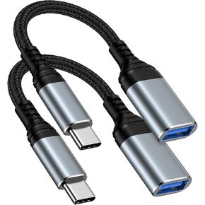AILKIN USB C to USB 3.0 Adapter [2 Pack], Type C Male to USB A Female OTG Adapter for MacBook Pro/Air, iPad Pro, iPhone 16/16 Pro/15, Galaxy S25/S24/S23/S22,Google Pixe, Laptop, Tablet, Keyboard in Saudi Arabia