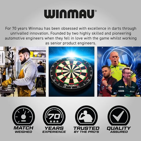 نقاط رمي السهام من Winmau - نقاط سهام ذات طرف فولاذي سريع باللون الأسود - 32 مم in Saudi Arabia