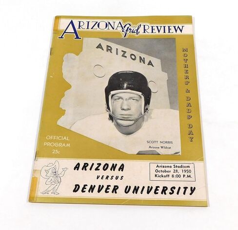 1950 Denver at Arizona College Football Program 10-28-50 - College Programs in Saudi Arabia