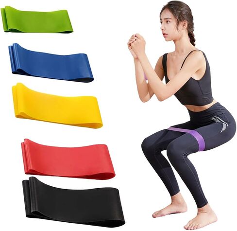 Resistance Bands for Women Elastic Exercice Loop Bands Workout Strength Training for Physical Therapy Yoga Pilates in Saudi Arabia
