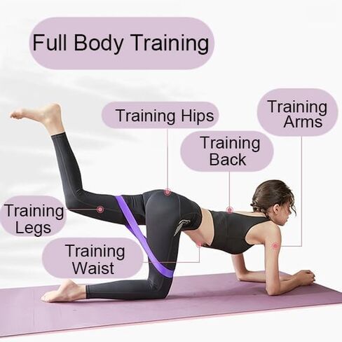 Resistance Bands for Women Elastic Exercice Loop Bands Workout Strength Training for Physical Therapy Yoga Pilates in Saudi Arabia