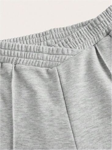SweatyRocks Women's Y2k Wide Leg Baggy Sweatpants Asymmetrical Elastic Waist Sports Pants with Pockets in Saudi Arabia