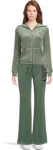 Juicy Couture Women's Heritage Wide Leg Track Pants with Hotfix in Saudi Arabia