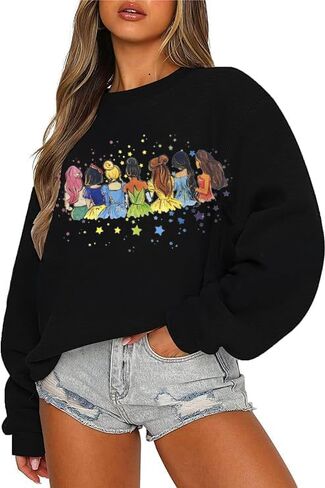 Magical Sweatshirt For Women Magic Princess Pullover Cute Magic Kingdom shirts Family Vacation Trip Long Sleeve Tops in Saudi Arabia