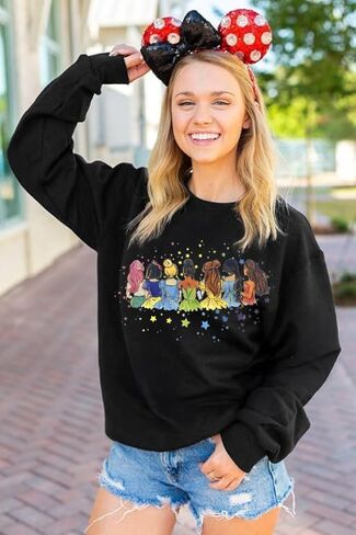 Magical Sweatshirt For Women Magic Princess Pullover Cute Magic Kingdom shirts Family Vacation Trip Long Sleeve Tops in Saudi Arabia