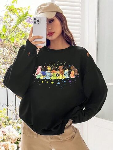 Magical Sweatshirt For Women Magic Princess Pullover Cute Magic Kingdom shirts Family Vacation Trip Long Sleeve Tops in Saudi Arabia