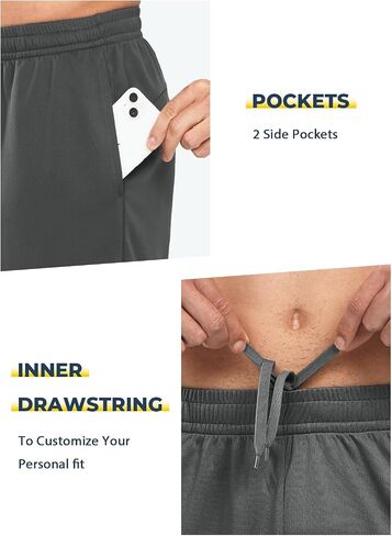 Men's 5 Inch Workout Running Shorts for Men Quick Dry Lightweight Mesh with 3 Pockets in Saudi Arabia