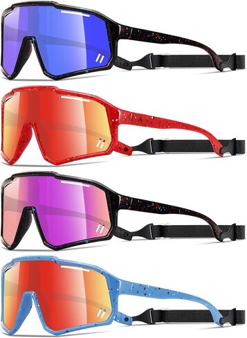 Kids Youth Polarized Sports Sunglasses for 3-12 Girls Boys UV400 for Baseball and Biking Tennis other Outdoor Goggles in Saudi Arabia