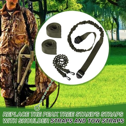 4 قطع من أحزمة حقيبة الظهر Treestand وأشرطة الحبل لمتسلقي القمة، وحزام حامل التسلق المرن خفيف الوزن وحزام التسلق وحامل الصيد لمعظم حوامل الأشجار مع شرائح المنصة in Saudi Arabia