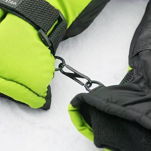 قفازات شتوية للأطفال - قفازات تزلج دافئة مقاومة للماء للأولاد والبنات، قفازات ثلج سميكة للأطفال في الهواء الطلق مع راحة يد مضادة للانزلاق، حزام قابل للتعديل، أساور طويلة للتزلج والتزلج على الجليد والرياضات الشتوية in Kuwait