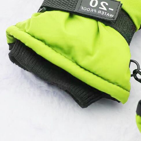 قفازات شتوية للأطفال - قفازات تزلج دافئة مقاومة للماء للأولاد والبنات، قفازات ثلج سميكة للأطفال في الهواء الطلق مع راحة يد مضادة للانزلاق، حزام قابل للتعديل، أساور طويلة للتزلج والتزلج على الجليد والرياضات الشتوية in Kuwait