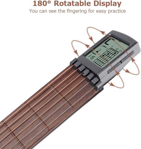 Digital Guitar Chord Trainer with Rotating Chart Screen, Portable Guitar Chord Training Fretboard Practice Tool for Beginner in Saudi Arabia