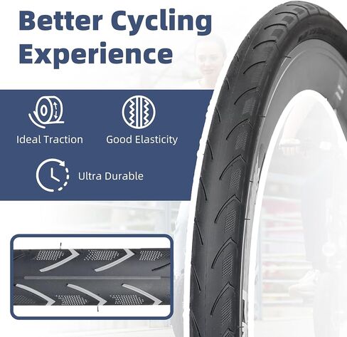 2-PCS 20 × 1 3/8 (37-451) إطارات BMX BMX الدراجة المدينة إطارات قابلة للطي دراجة 20 بوصة مضادة للانزلاق الإطارات القابلة للطي يناسب معظم دراجات الأطفال ، إطارات BMX 20 بوصة ، أسود ، أسود in Kuwait