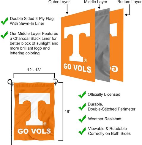 Tennessee Volunteers Go Vols Garden Banner Flag in Saudi Arabia