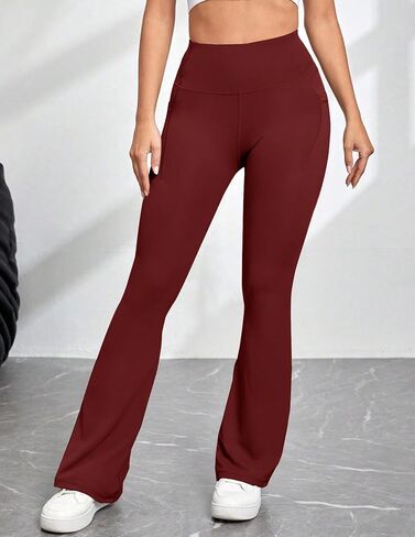 Women's High Waisted Flare Yoga Pants Soft Skin-Friendly Bootcut Leggings for Fitness and Everyday Wear in Saudi Arabia
