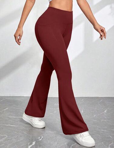 Women's High Waisted Flare Yoga Pants Soft Skin-Friendly Bootcut Leggings for Fitness and Everyday Wear in Saudi Arabia