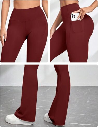 Women's High Waisted Flare Yoga Pants Soft Skin-Friendly Bootcut Leggings for Fitness and Everyday Wear in Saudi Arabia