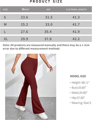 Women's High Waisted Flare Yoga Pants Soft Skin-Friendly Bootcut Leggings for Fitness and Everyday Wear in Saudi Arabia