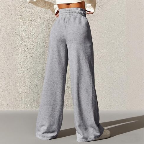 Womens Wide Leg Sweatpants High Waisted Baggy Pants Fashion Drawstring Athletic Joggers in Saudi Arabia