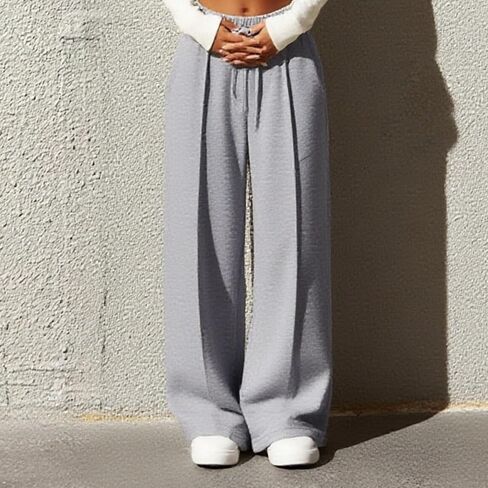 Womens Wide Leg Sweatpants High Waisted Baggy Pants Fashion Drawstring Athletic Joggers in Saudi Arabia