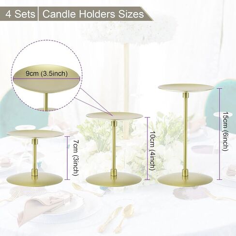 Patikil Black Candelabra Candle Holbers ، 2 مجموعة حديثة للحديد شمعة الشموع in Saudi Arabia