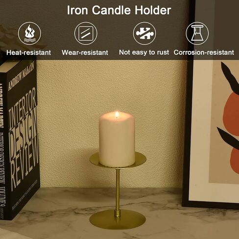 Patikil Black Candelabra Candle Holbers ، 2 مجموعة حديثة للحديد شمعة الشموع in Saudi Arabia