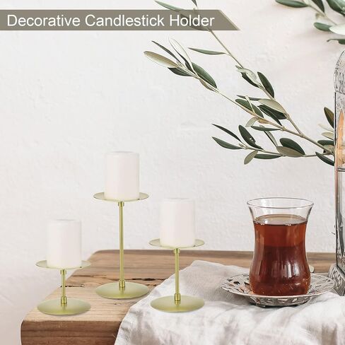 Patikil Black Candelabra Candle Holbers ، 2 مجموعة حديثة للحديد شمعة الشموع in Saudi Arabia