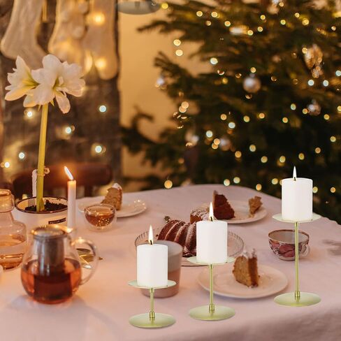 Patikil Black Candelabra Candle Holbers ، 2 مجموعة حديثة للحديد شمعة الشموع in Saudi Arabia