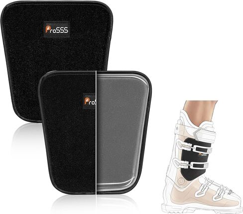 Snowboard Shin Pads – Gel Shin Guards for Ski Boot Liner – Shock-Absorbing Fixed Size Shin Protectors – Anti Shin Bang Ski Pads – 2 Pcs Adults (5.91" x 6.3") in Kuwait