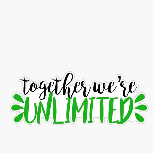ملصق من الفينيل مطبوع عليه Wicked - Together are Unlimited مقاس 5 بوصة in Saudi Arabia