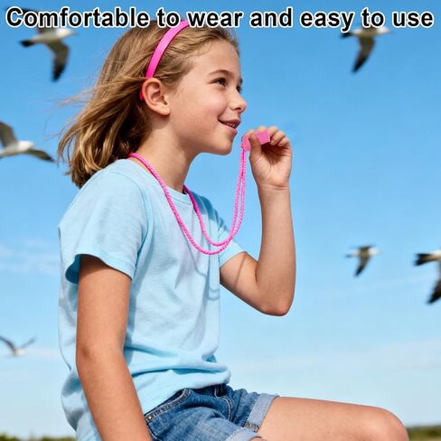 2pcs Pink Whistles, Loud Plastic Whistle with Mouthpiece & Lanyard for Coaches Safety Teachers Training Lifeguard Sports Games Soccer Basketball Referee in Saudi Arabia