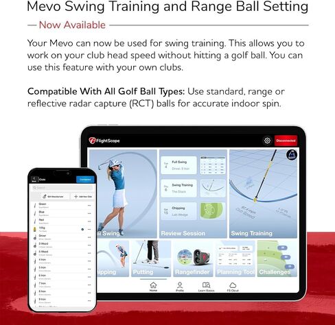 جهاز محاكاة إطلاق الجولف المحمول FlightScope Mevo Gen2 مع كرات Vice Pro | 18 معلمة بيانات، 8 دورات محاكاة E6، نظرة عامة على نظام تحديد المواقع العالمي (GPS)، داخلي وخارجي | منشفة الجولف من سلسلة Signature in Kuwait