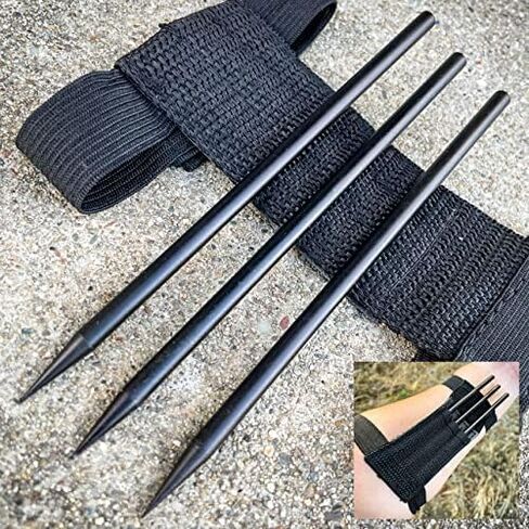 3PC Black Throwing Spike Set Dart Quills Knives Blades in Saudi Arabia