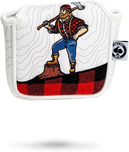 Pins & Aces Hacker Head Cover - Premium, Hand-Made Leather Headcover - Lumberjack Inspired, Rugged and Outdoorsy Themed, Tour Quality Golf Club Cover - Style and Customize Your Golf Bag in Saudi Arabia
